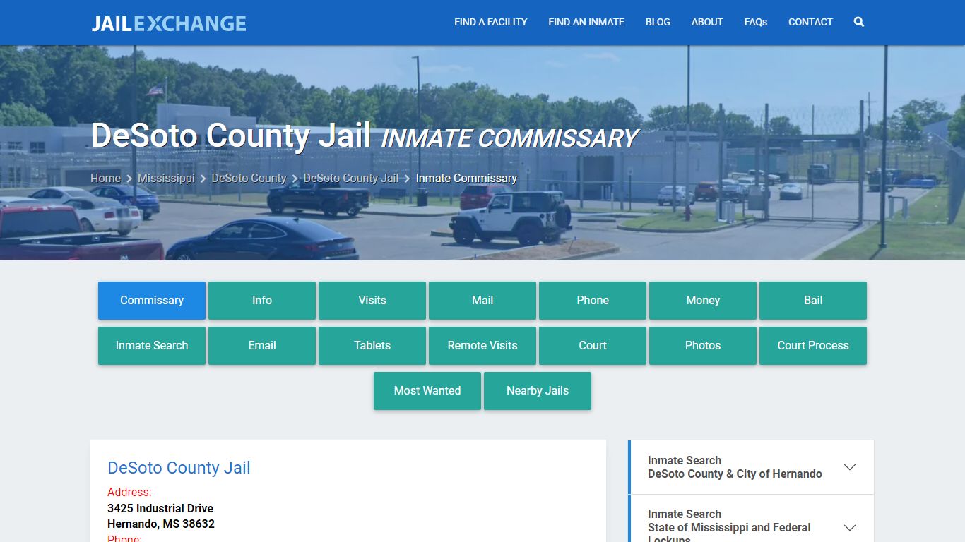 Inmate Commissary, Care Packs - DeSoto County Jail, MS