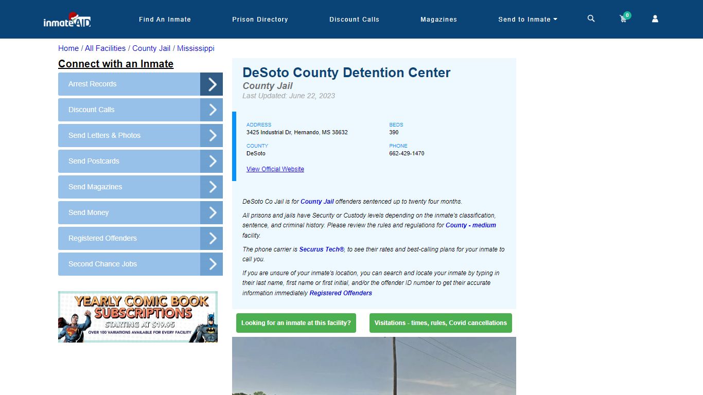 DeSoto County Detention Center - Inmate Locator - Hernando, MS